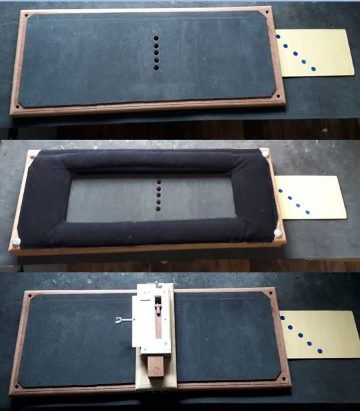 Mesa de afinação para acordeon.